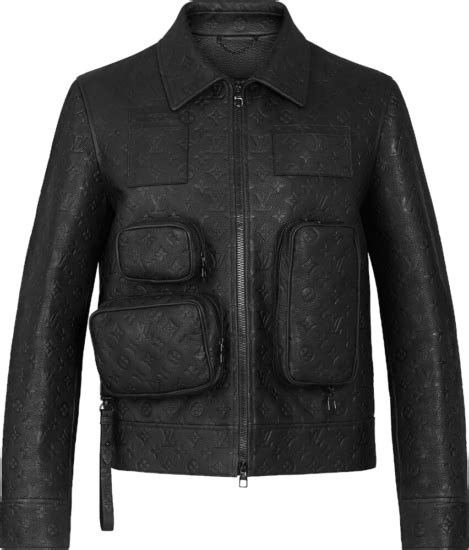 louis vuitton embossed leather jacket